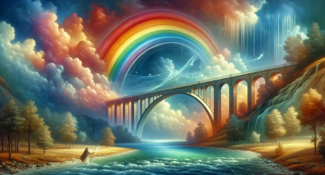 Un puente de colores en el cielo que conecta el pasado con el presente: descubre el significado oculto del arco iris en la Biblia.