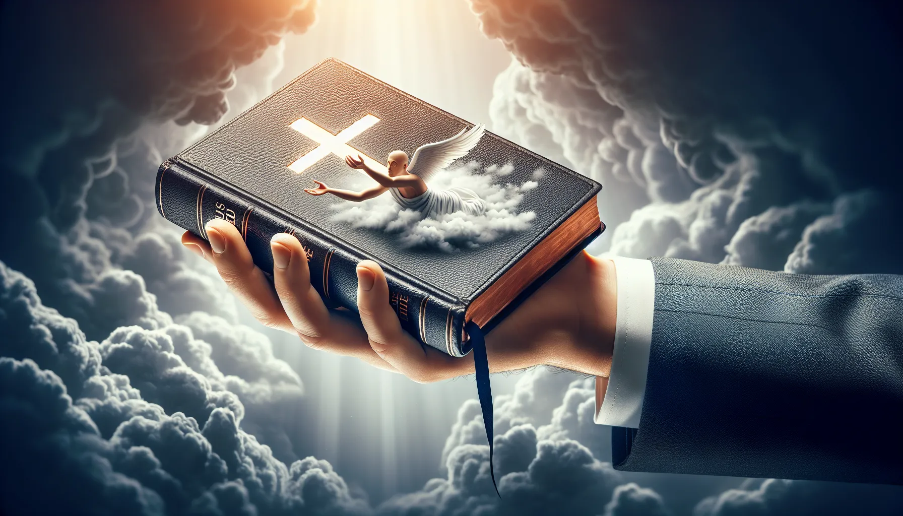 Imagen de un libro de la Biblia abierto con una mano sosteniéndolo, simbolizando el debate sobre la eutanasia y el valor de la vida según principios religiosos.