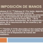 Quién puede imponer manos según la Biblia