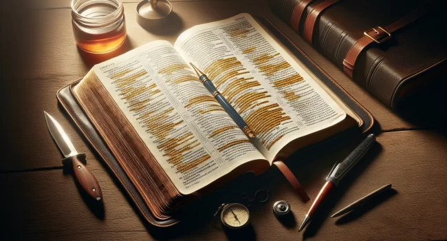 Ilustración de un libro abierto de la Biblia