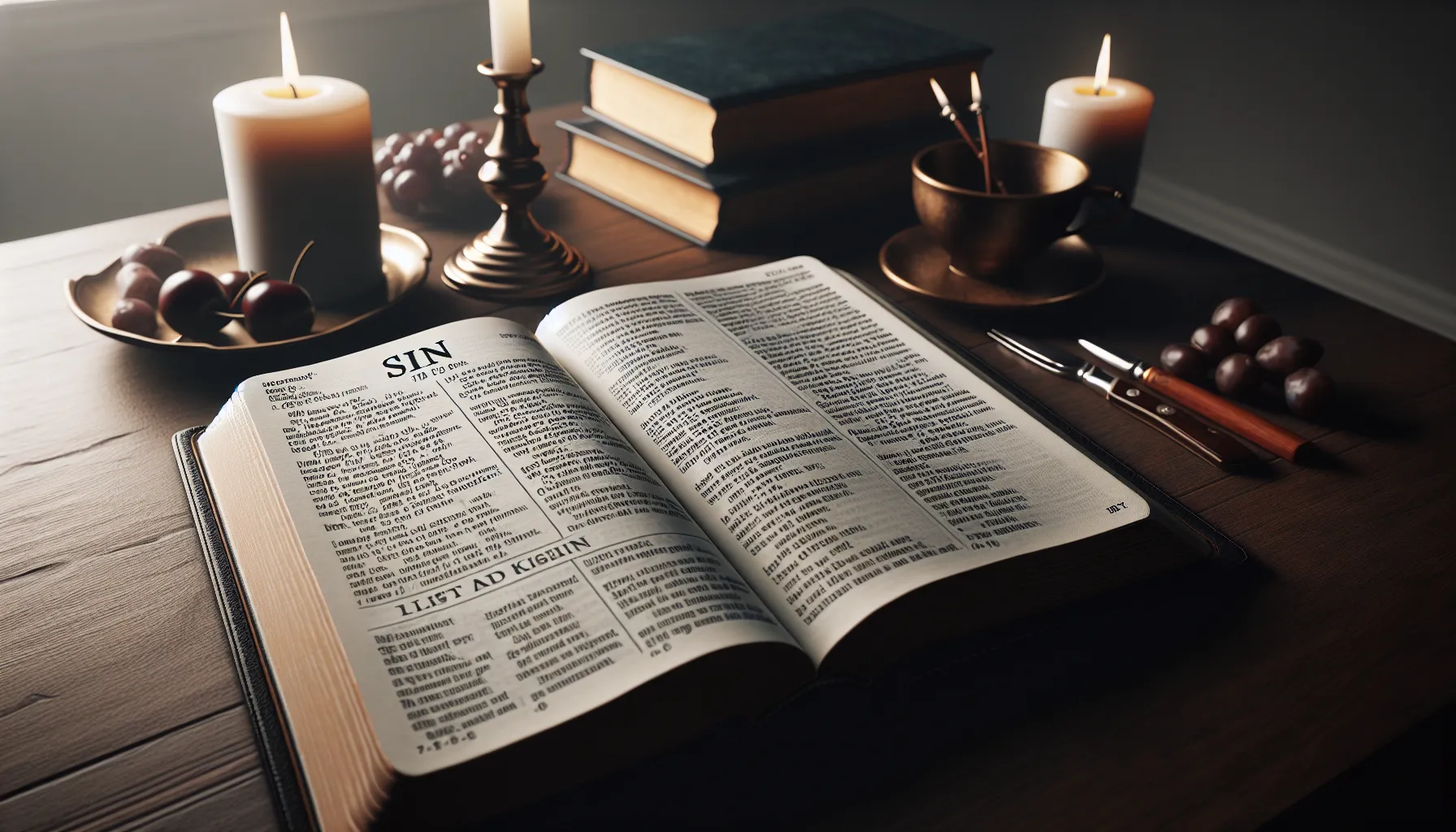 Imagen de una Biblia abierta sobre una mesa