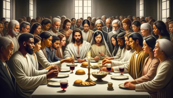 Imagen representativa de personas participando en la Cena del Señor