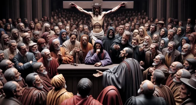 Imagen representativa de una reseña histórica sobre los juicios a Jesucristo antes de ser crucificado.