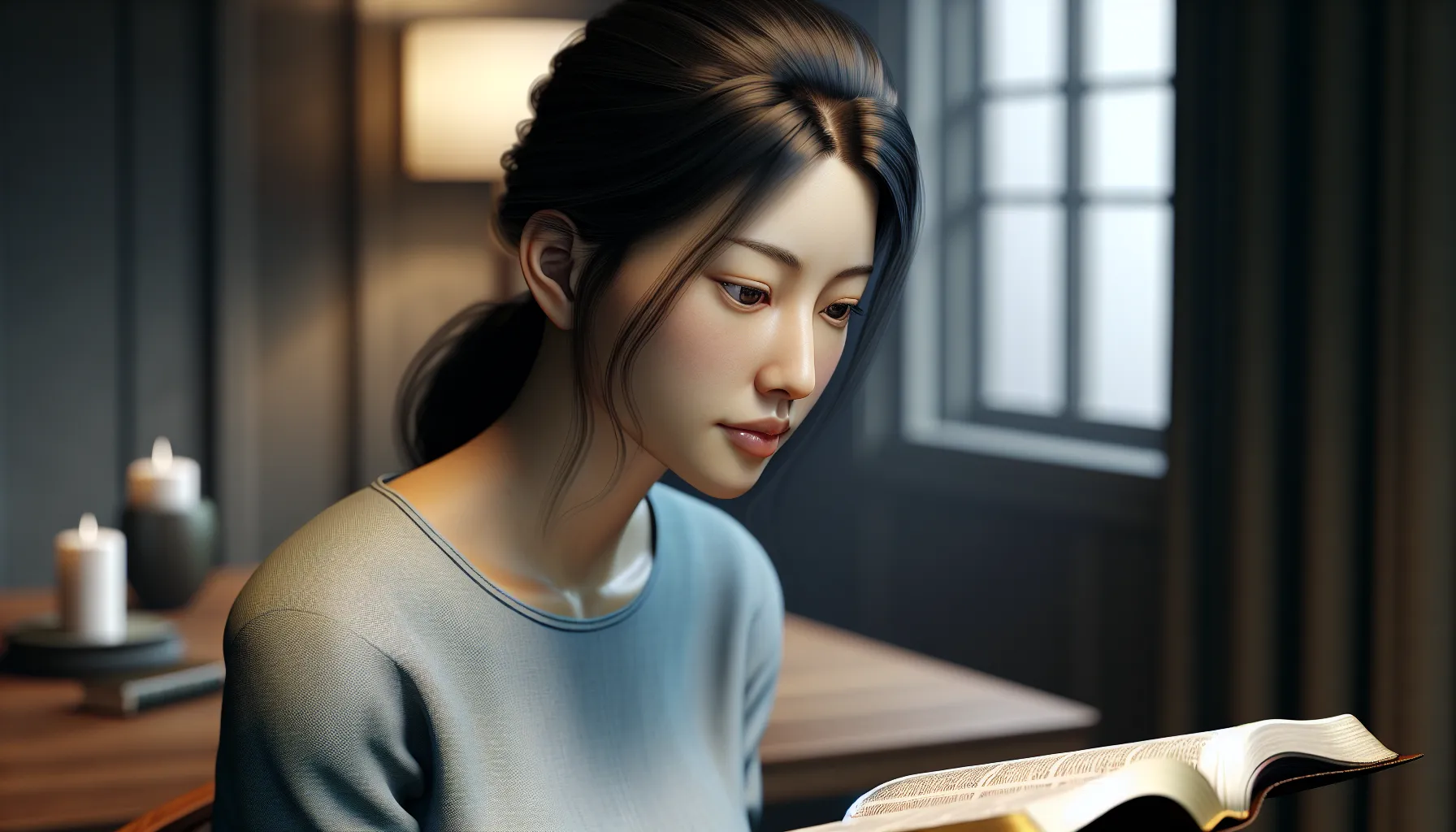 Imagen ilustrativa de una persona leyendo la Biblia y reflexionando sobre su responsabilidad personal.