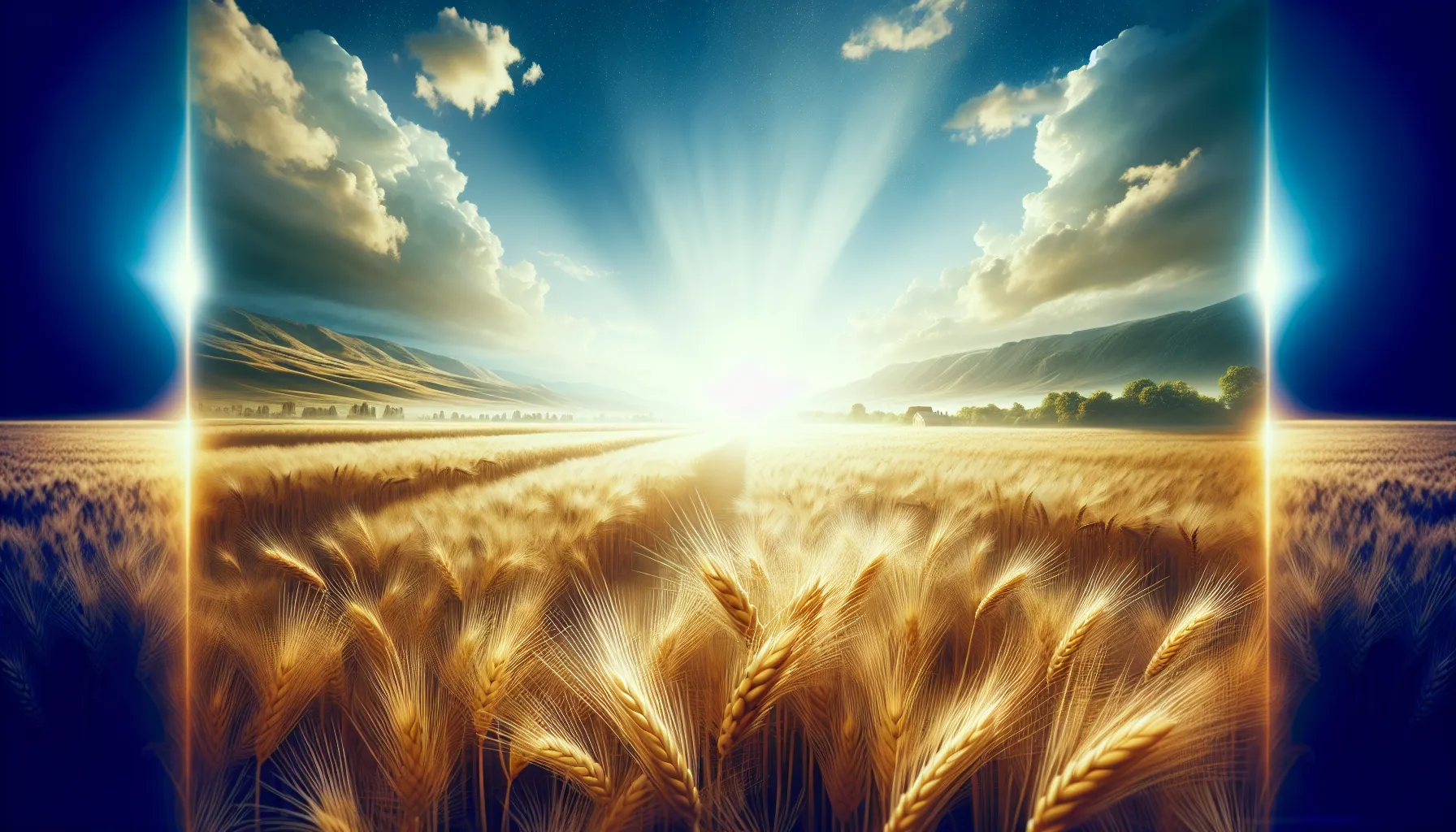 'Imagen de un campo de cebada bajo el sol, representa la historia de lealtad y redención de Rut en la Biblia.'