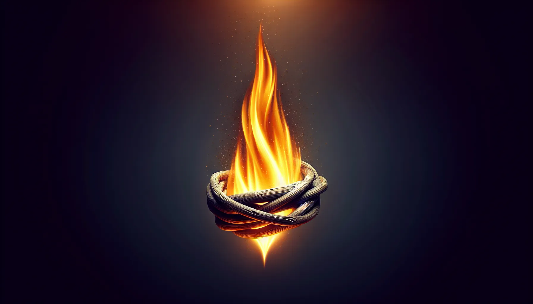 Una ilustración de una llama encendida que simboliza el concepto de ser un sacrificio vivo según la Biblia.