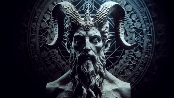 Imagen ilustrativa de una estatua de Baphomet