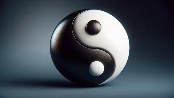 Símbolo del Yin y Yang como representación del equilibrio y la dualidad en la cosmovisión oriental.