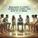 Ser prontos para escuchar y tardos para hablar según la Biblia