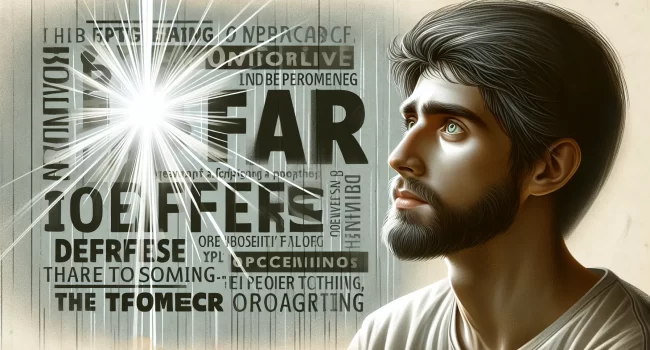 Ilustración de una persona con expresión de temor