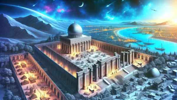 Representación artística del diseño del Tercer Templo de Jerusalén según la profecía bíblica del Apocalipsis.