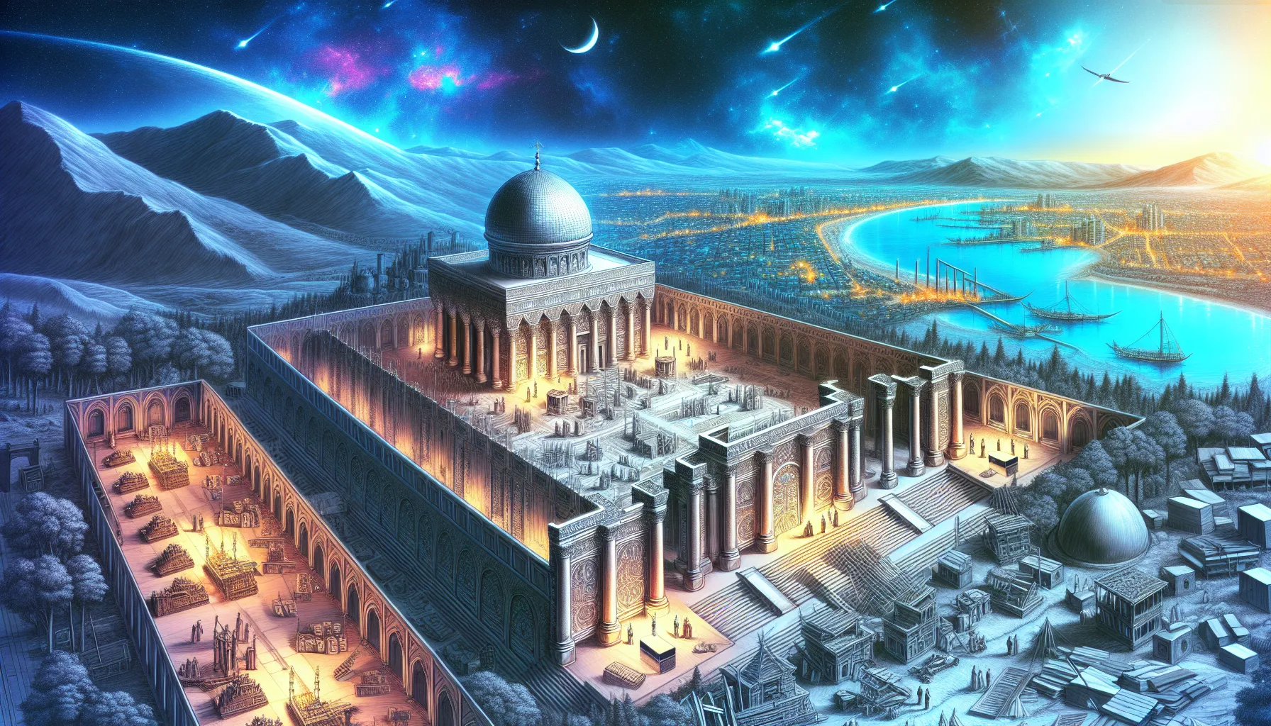 Representación artística del diseño del Tercer Templo de Jerusalén según la profecía bíblica del Apocalipsis.