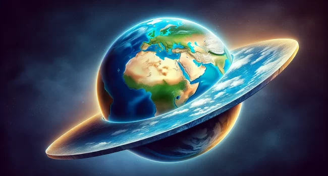 Imagen ilustrativa mostrando la representación de la Tierra como un globo terráqueo y un plano
