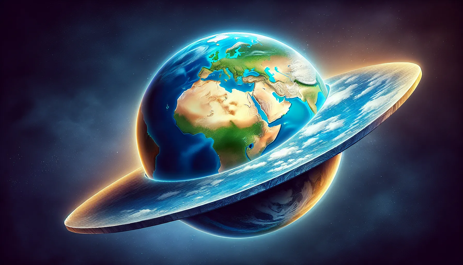 Imagen ilustrativa mostrando la representación de la Tierra como un globo terráqueo y un plano