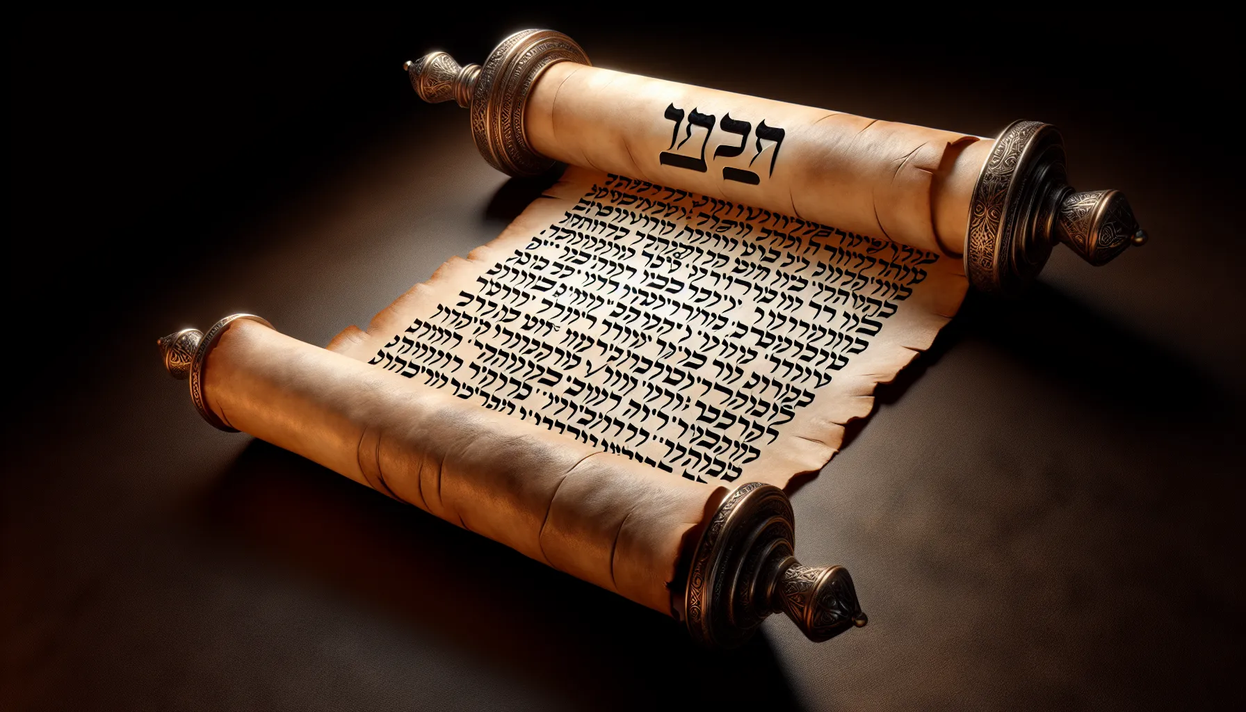 Imagen de un pergamino antiguo con inscripciones hebreas que representan la salvación de Israel en los últimos tiempos.